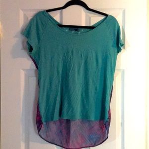 Too Cute! Prana Tee! Sheer Print Back!